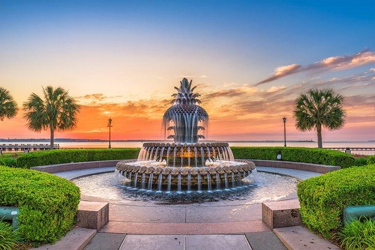 Fountain de pin à Waterfront Park, Charleston
