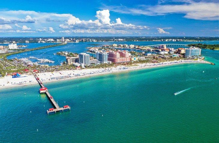 Vue aérienne de Clearwater, Floride
