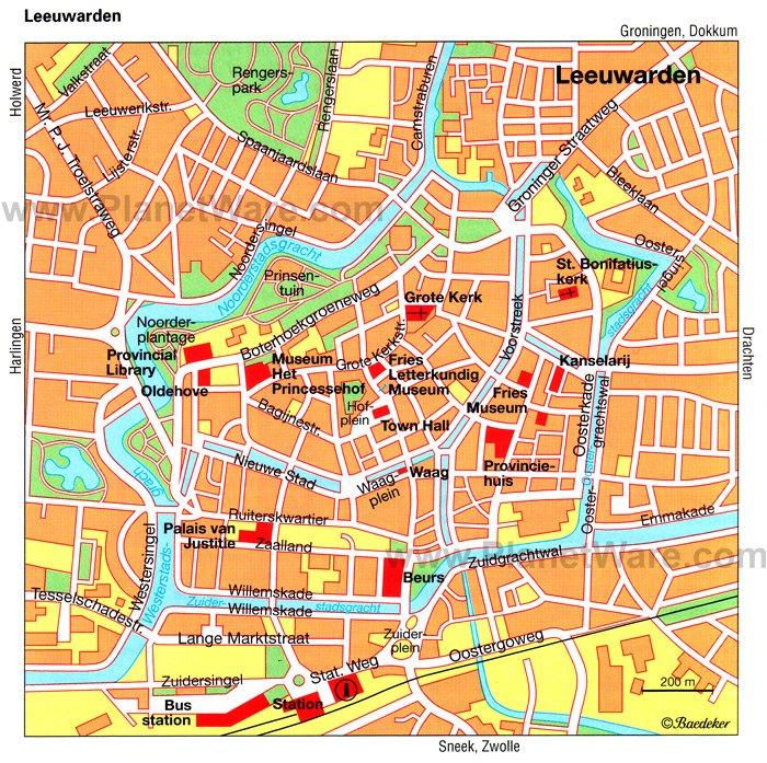 Plan de Leeuwarden - Attractions