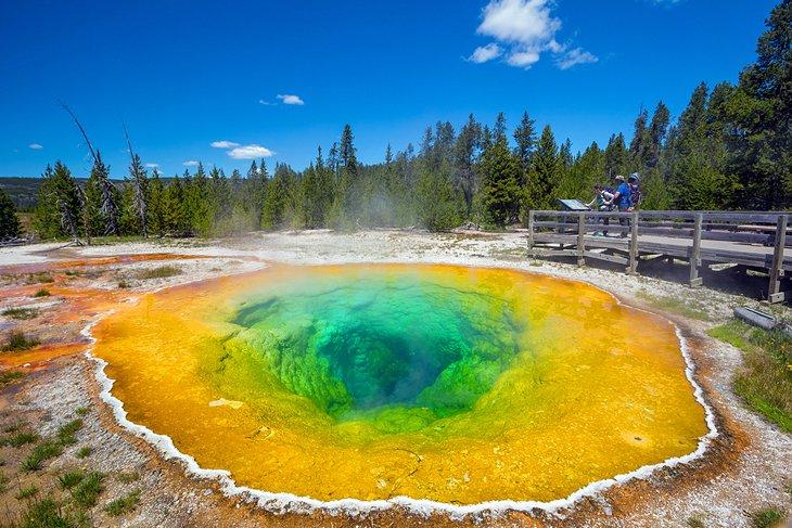 Oberer Geyser Basin und Morgen Glory Pool