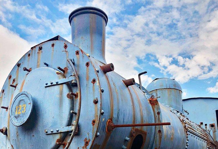 Locomotora de vapor en el Museo del Ferrocarril de Oklahoma