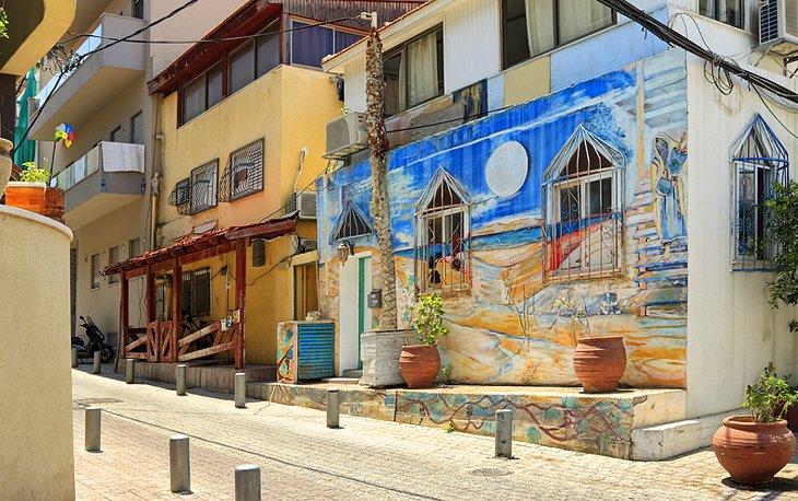 Calle restaurada en el Barrio Neve Tzedek
