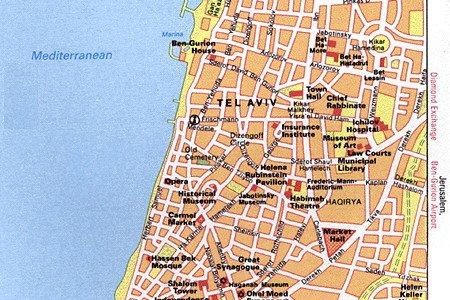 Mapa de Tel Aviv-Yafo - Atracciones (Históricas)