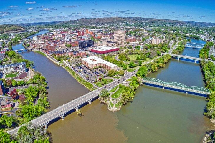 Vista aérea de Binghamton, NY