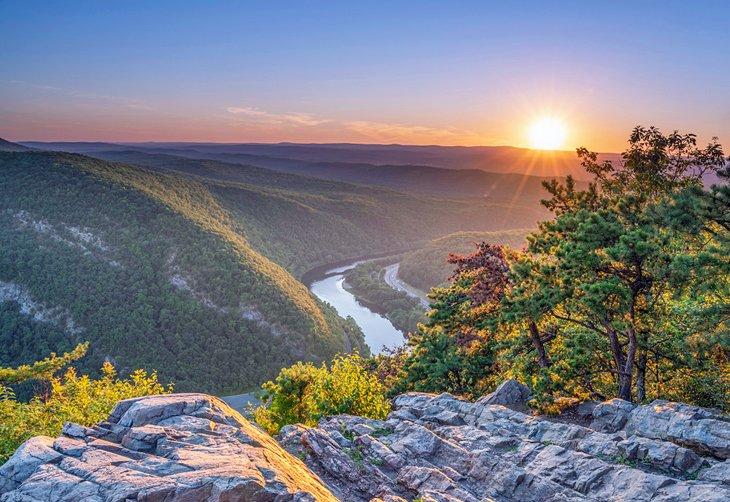 Delaware Water Gap al atardecer