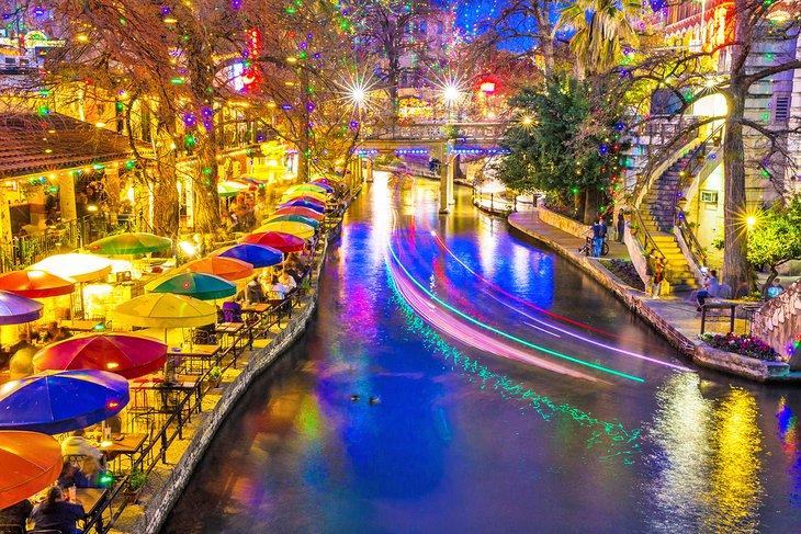 Paseo del Río San Antonio en invierno