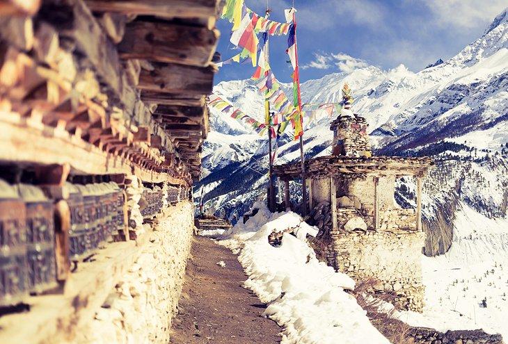 Ruedas de oración en el Circuito de Annapurna