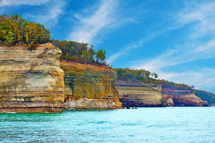 Pictured Rocks Cliffs am National Lakeshore von Michigan