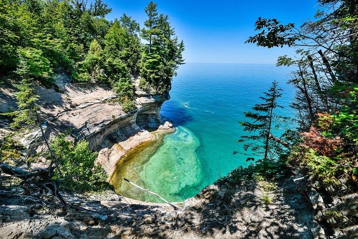 Blick auf den Lake Superior aus Michigans Upper Peninsula