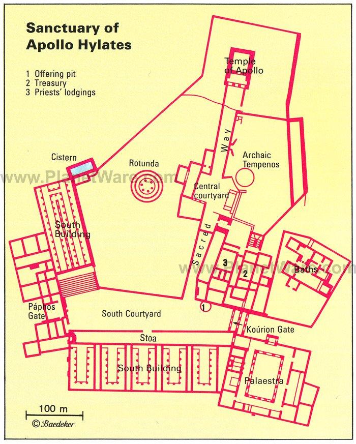 Heiligtum des Apollo Hylates - Grundriss