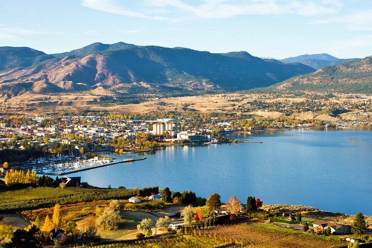 Penticton sur les rives du lac Okanagan