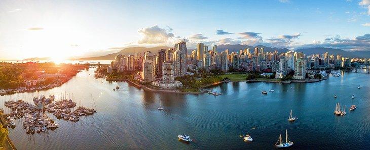 Vue aérienne de Vancouver