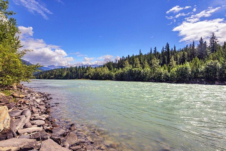 Vue le long de l'autoroute de Prince George à Jasper, Canada