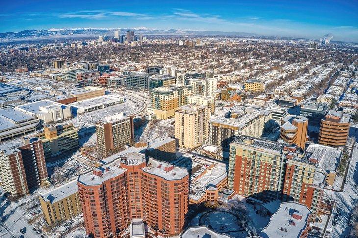 Vista aérea sobre Cherry Creek
