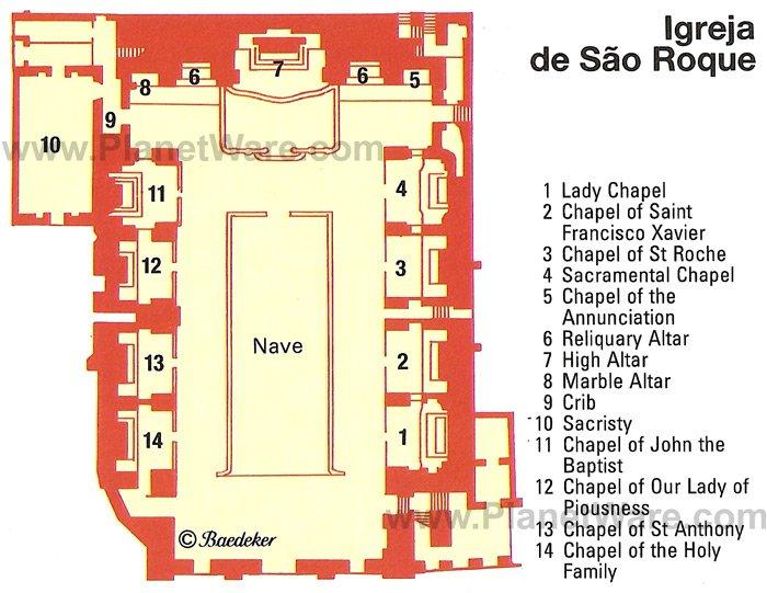 Karte von Igreja de Sao Roque (Historisch)