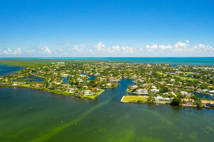 Luftaufnahme des Ocean Reef Clubs in Key Largo