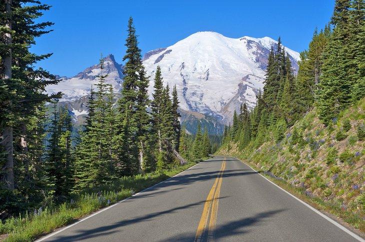 Straße zum Mt. Rainier