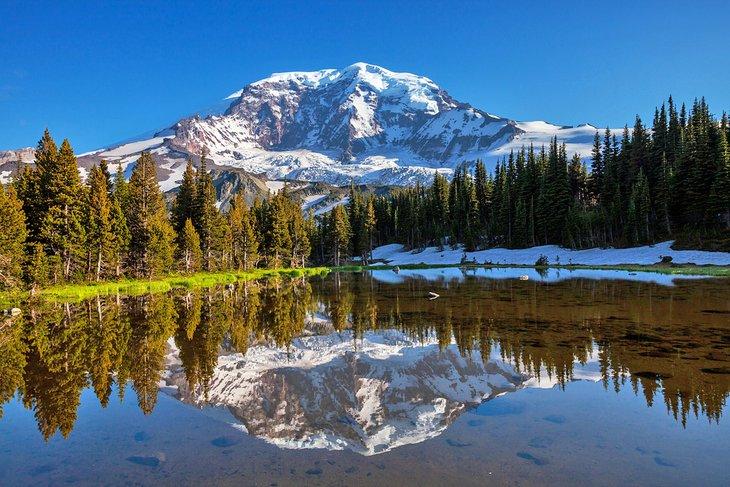 Mt. Rainier im Spiegel eines alpinen Sees