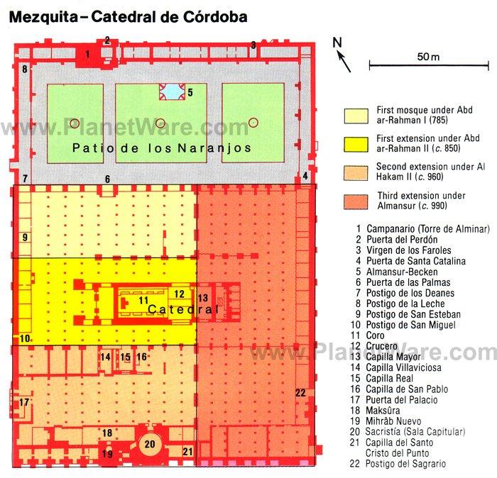 Mezquita - Kathedrale von Córdoba - Grundriss