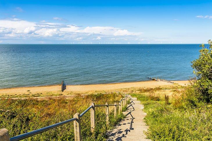 Weg hinunter zu den Stränden von Tankerton