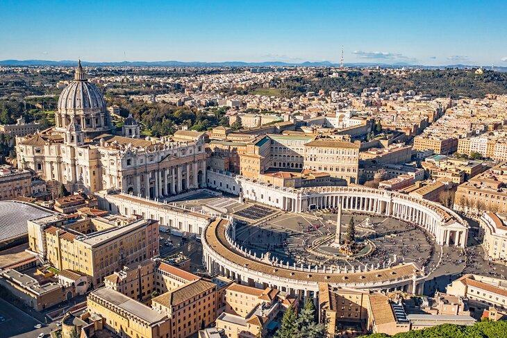 Vista aérea de la Ciudad del Vaticano