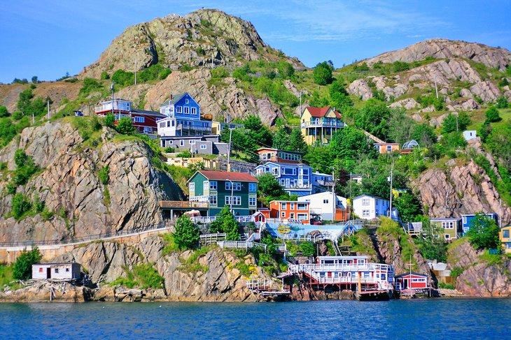 Casas coloridas en St. John's, Terranova