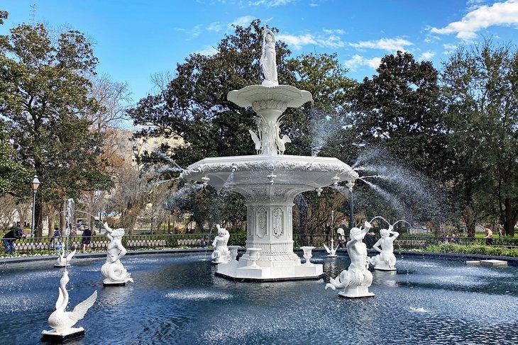 Forsyth Park en el barrio histórico de Savannah