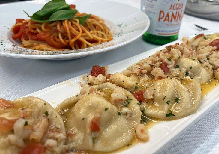 Un plato delicioso en Ristorante Nastro Azzurro