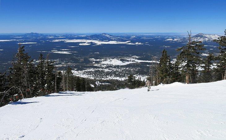 Vista desde una pista en Arizona Snowbowl