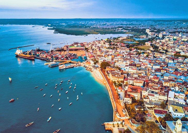 Photo aérienne de Stone Town, Zanzibar