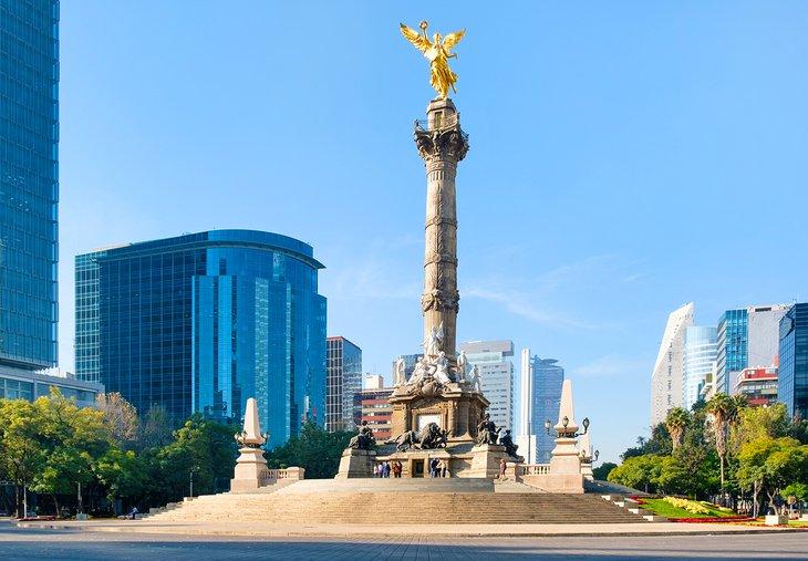 Paseo de la Reforma y el Ángel de la Independencia
