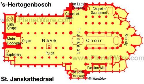 's-Hertogenbosch St Janskathedraal - Plan du site
