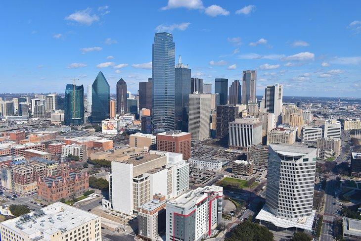 Cielo de Dallas desde la Reunion Tower