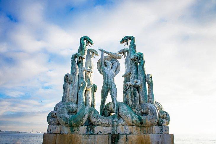 Herakles und die Hydra Statue in Helsingør