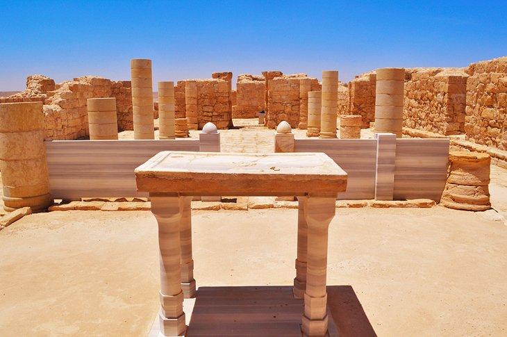Ruinas de la iglesia bizantina en Avdat