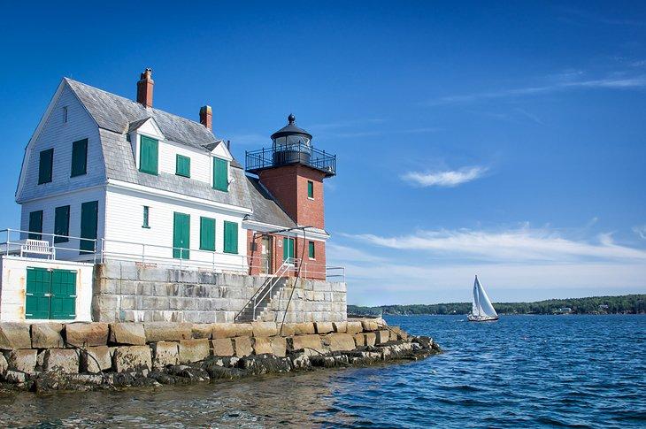 Rockland Hafen-Breakwater-Leuchtturm