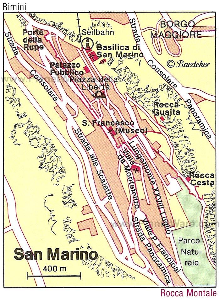 Mapa de San Marino (Histórico)