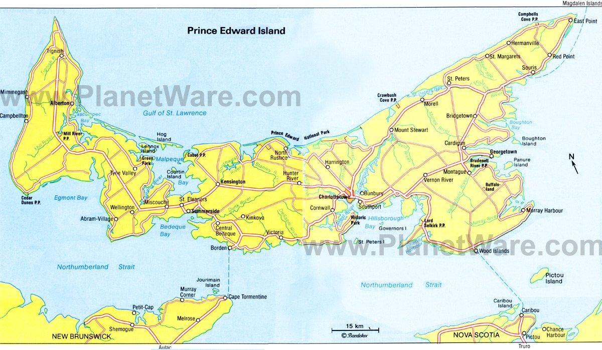 Carte des attractions touristiques