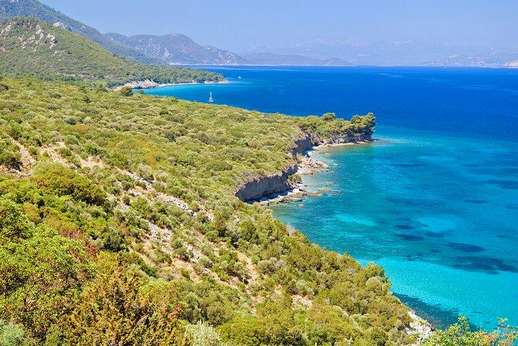 Costa escénica en la Península de Dilek