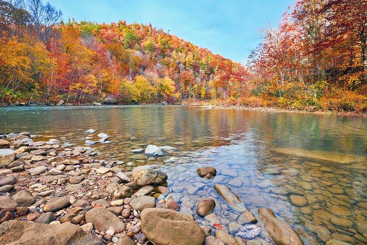Der Cumberland River im Big South Fork National River and Recreation Area