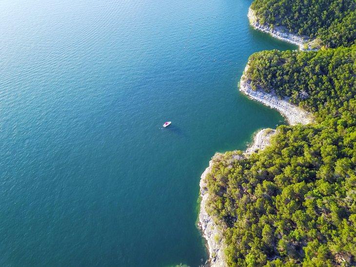 Vista aérea del Lago Travis