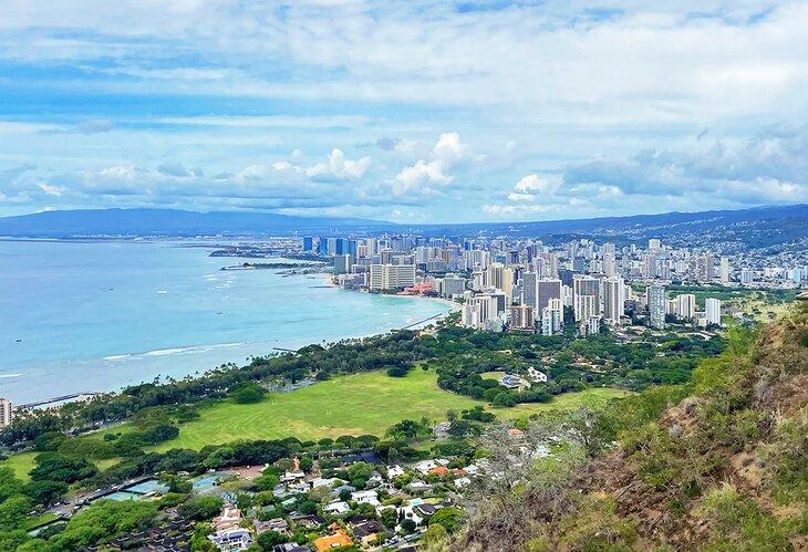 Vista de Waikiki desde Diamond Head