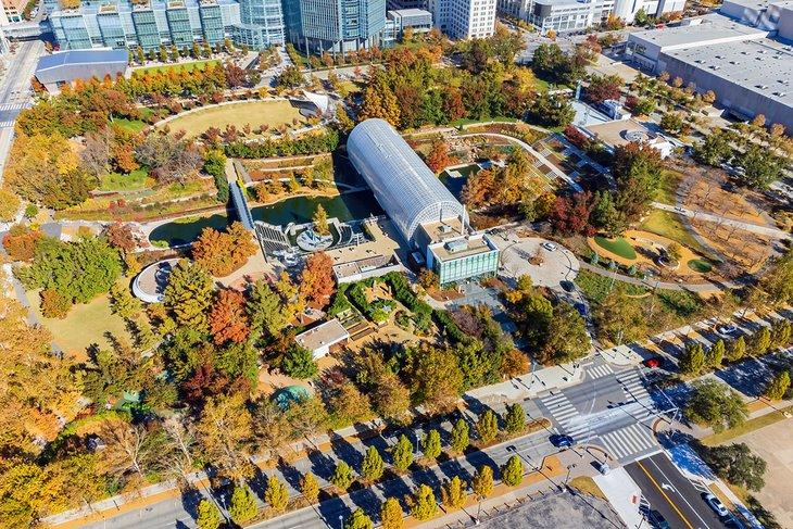 Vista aérea de los Jardines botánicos Myriad