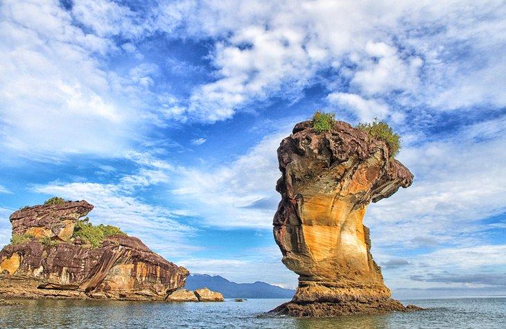 Rocas de arenisca en el Parque Nacional Bako