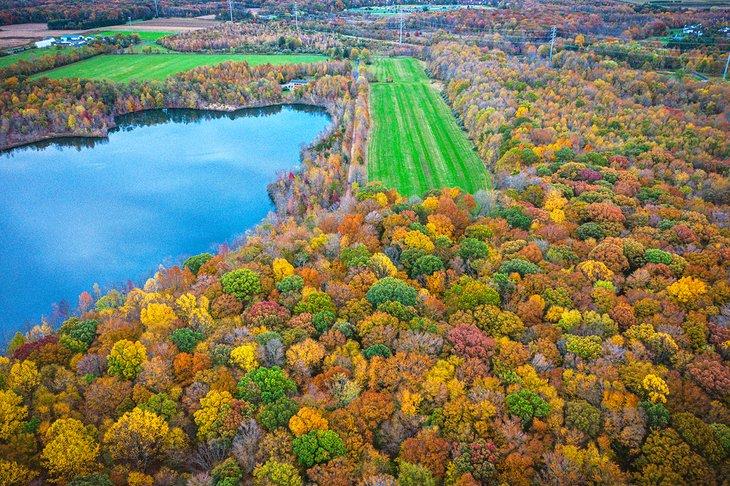 Vista aérea de la Reserva de Plainsboro
