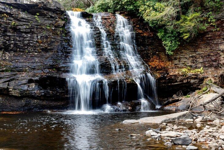 Cascadas de lodo, Parque Estatal Swallow Falls