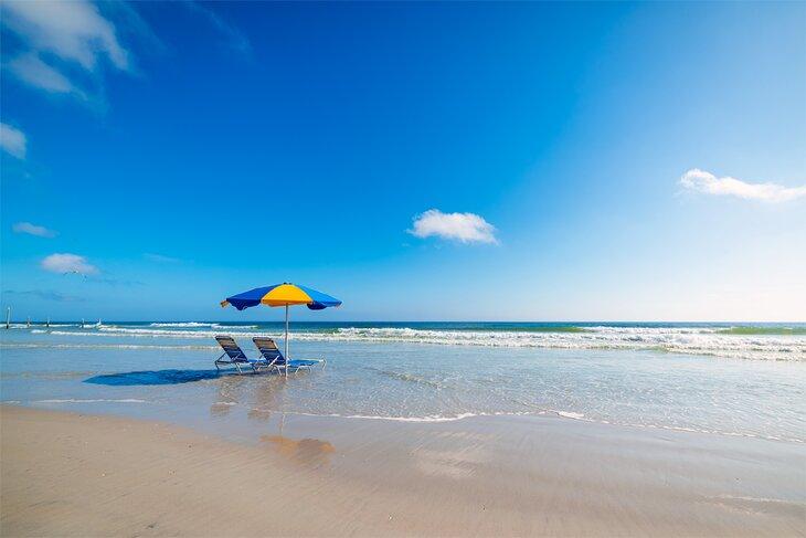 Tumbonas en Daytona Beach