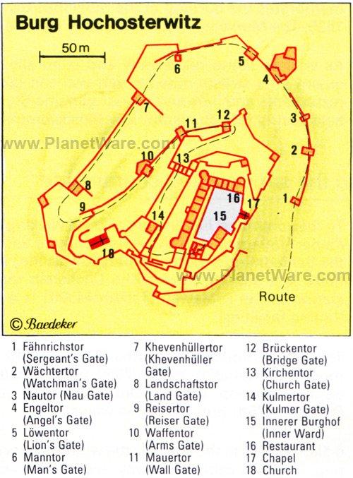 Plano del Castillo de Hochosterwitz