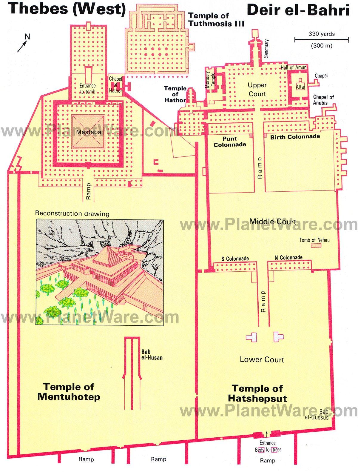 Deir el-Bahri - Plano del templo