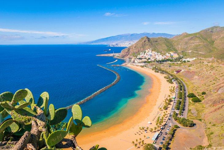 Las Teresitas Strand, Teneriffa, Kanarische Inseln, Spanien